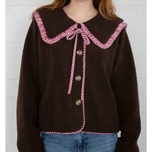 NEW THINGS BETWEEN picnic sherpa jacket in brown